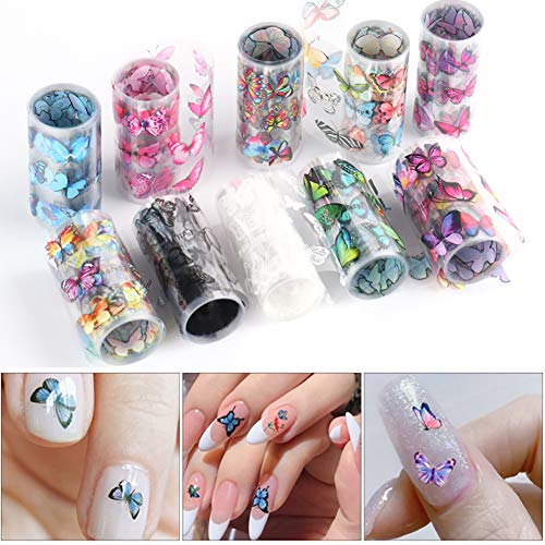 Adesivos de Transferência de Arte de Unhas Borboleta 10 peças Adesivos de Arte de Borboleta Decoraçõ