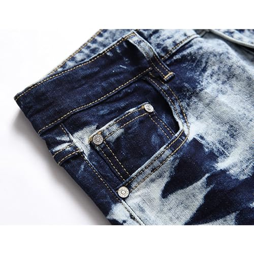 Men's Tie Dyed Casual Jeans Hip Hop Skinny Denim Pants Casual Tie-Dye Men Jean Pants3