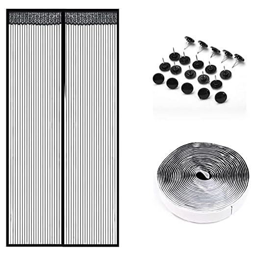 xfy-01 Anti myggnät, insektsskydd för balkongdörr, starkt glasfiber anti-myggnät dörrskärmar, magnetisk stängning händerna fri flyga insektsskärm