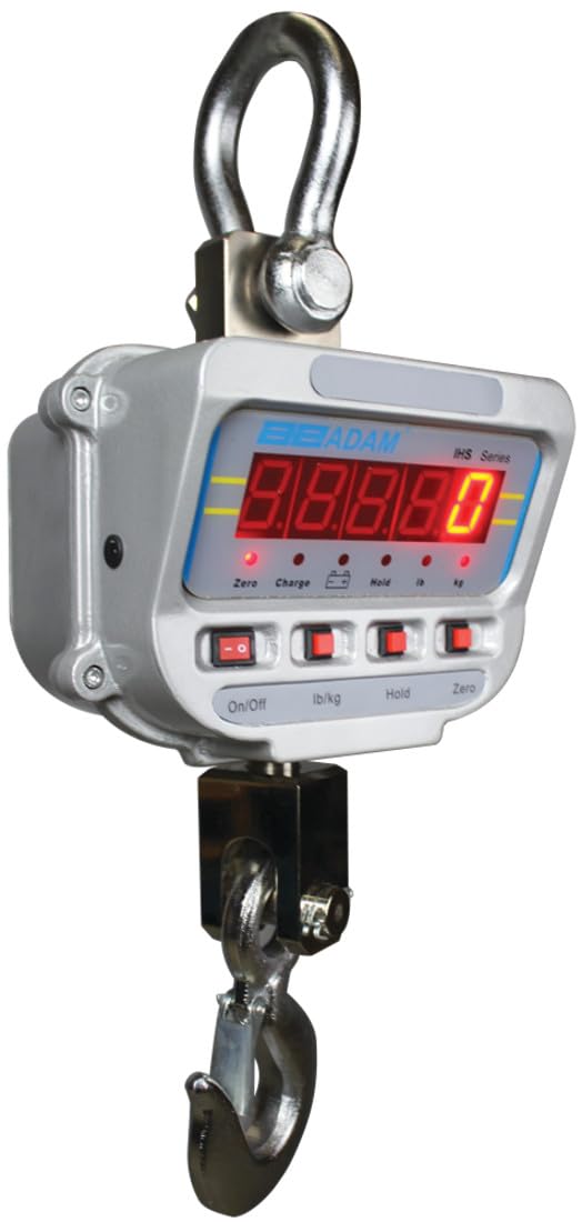 Adam Equipment IHS 20A Battery/Ac Operated Crane Scales; 10000kg x 2kg 120 V by ADAM Audio – Universal, 20000.0 pounds, Glass, 20000lb / 10000kg x 5lb / 2kg, Model Adam-IHS-20a