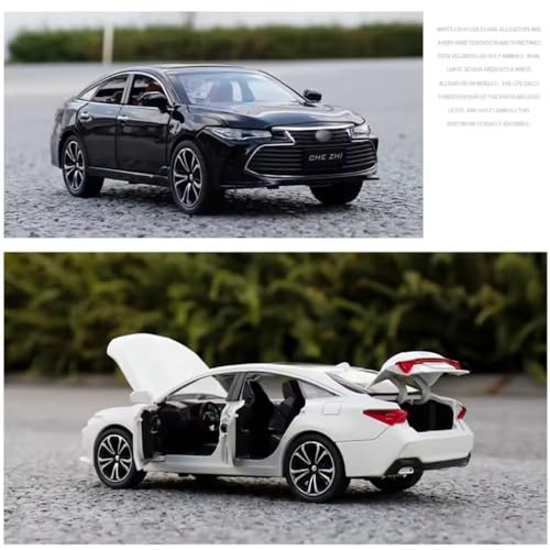 Image of Invite Toy Car 1:24 Toyota Avalon Metal Alloy Diecast Car Model Miniature Model with Sound Light Model Boys Toys for Children's【 White-Color 】