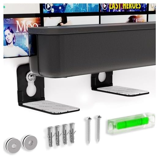 EVEO Suporte universal para barra de som – Suporte em L resistente e profundo para montagem sob a TV ou superior, para Samsung, JBL, Bose, Sony, LG, Sonos, Roku e outras marcas – Fácil de instalar com barra de som e prateleira de montagem na parede