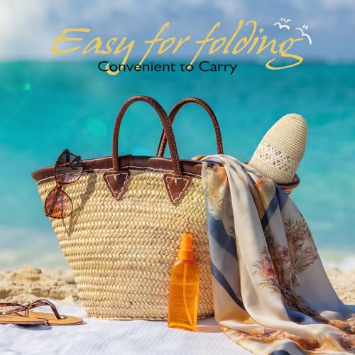 Image of Womens Beach Sun Straw Hat, Wide Brim Sun Hat Travel Foldable Summer Wind Lanyard UPF 50+