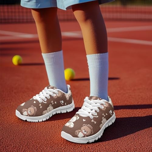 Boys Girls Tennis Shoes Kids Lightweight Sports Running Walking Shoes Non Slip Breathable Students School Athletic Sneakers White Sole4