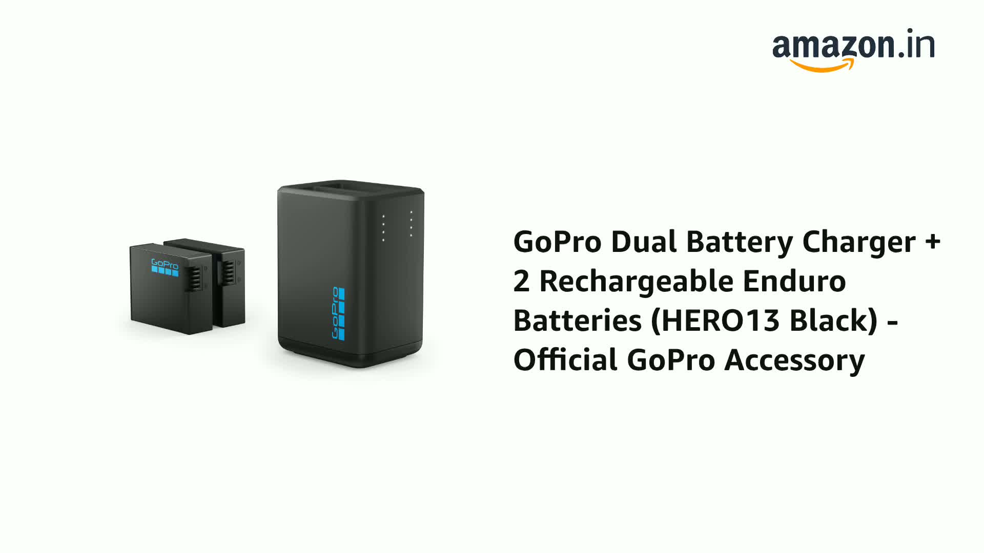 GoPro Dual Battery Charger + 2 Rechargeable Enduro Batteries