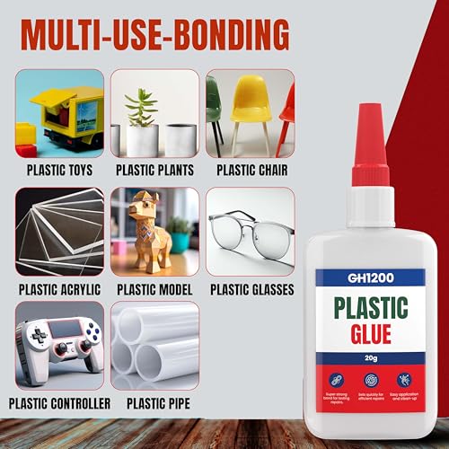 Gh1200 SUPER GLUE For Plastic, Fast Setting Plastic Glue Heavy Duty thumb #3