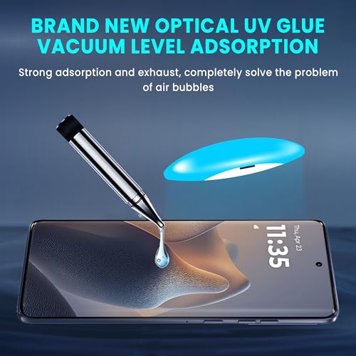 Image of FIRST MART Anti-Spy UV Tempered Glass for Motorola Edge 60 Fusion | 9H Curved Display Screen Guard, Fingerprint Compatible | Pack of 2