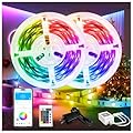 DAYBETTER LED Lights for Bedroom 132ft (2 Rolls of 65.6ft), Music Sync Color Changing Strip Lights with Remote, 24V Power Supply, Classroom Lighting, Room Decor for Teen Girls Boys Birthday Gifts