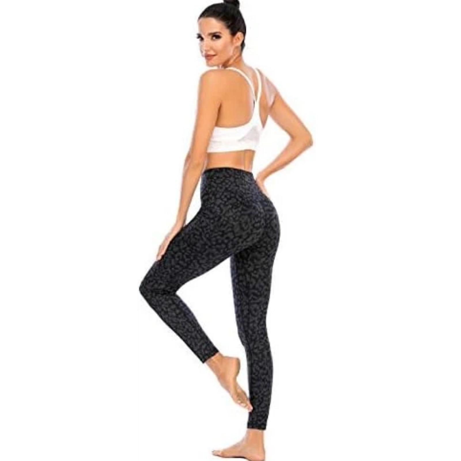 Legginsy gimnastyczne z wysokim stanem spodnie do jogi legginsy kompresyjne