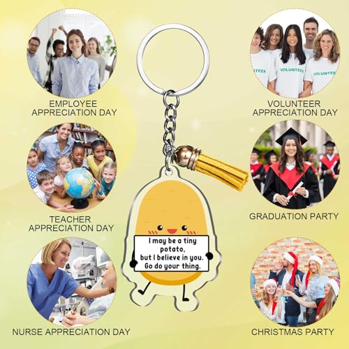 Siifert 12 Set Positive Potato Keychains, Appreciation Graduation Gifts for Nurse Teachers Employee, End of School Year Gifts by Siifert - Image 7