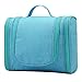 Wind Took Bolso de Aseo Viaje Mujer Neceser Maquillaje de Viaje con Colgar Neceser Mujer Cosméticos Organizador Almacena de Accesorios 24x5x19cm Azul Turquesa