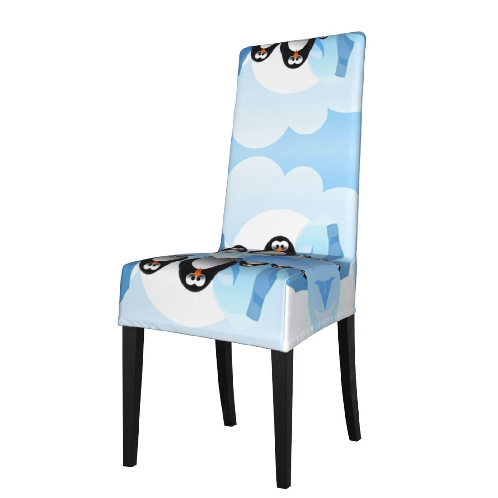 YYHWHJDE Penguin Antarctica Ice Prints Protection Cover for Dining Chair – Stretch Slipcovers for a Fresh, Refreshed Dining Room Look!