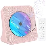 Gueray CDプレーヤー Bluetooth受信/送信 スピーカー内蔵 デスクCDプレーヤー USB再生 AUX出力サポート FMラジオ機能 CDラジカセ A-Bリピート再生 CDプレイヤー 音楽鑑賞/語学学習/胎児教育 PSE認証済み 日本語説明書付き ピンク