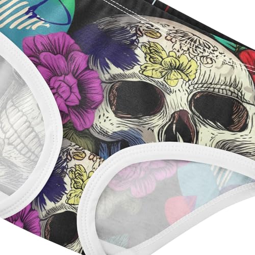 Cartoon Girls Underwear Toddler 2t Cotton Girl Panties Cute Skulls Decorated Flowers Funny Briefs Undies Kids4