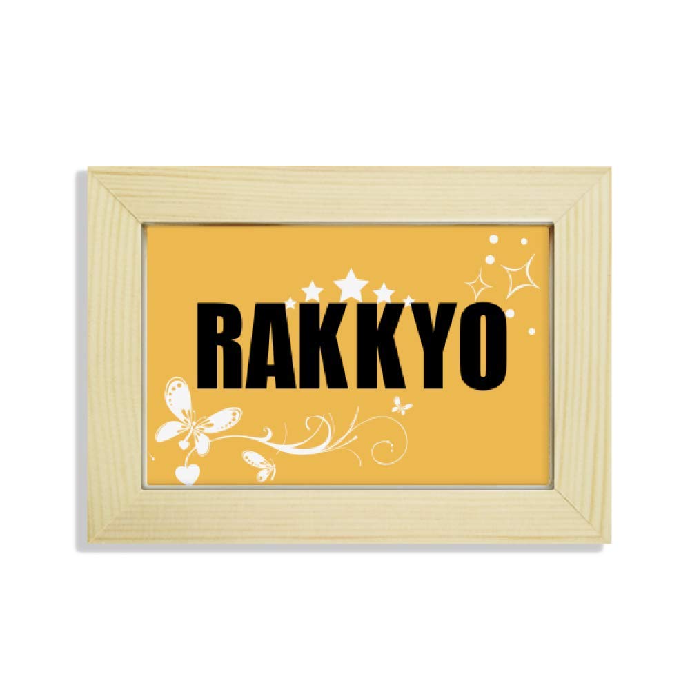 Marco de fotos de madera Rakkyo pintura de flores decoración alimentos vegetales para escritorio