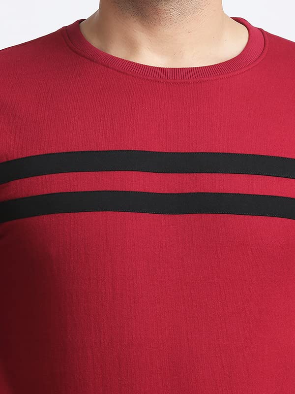 Image of RodZen Men's Fleece High Neck Solid Sweatshirts