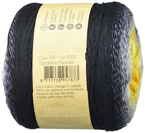 Image of Scheepjes Yarn Whirl Ombre - 1111 Yards, 60% Cotton, 40% Acrylic, Softly Color Changing, Extra Large Yarn Cake (Dandelion Munchies)
