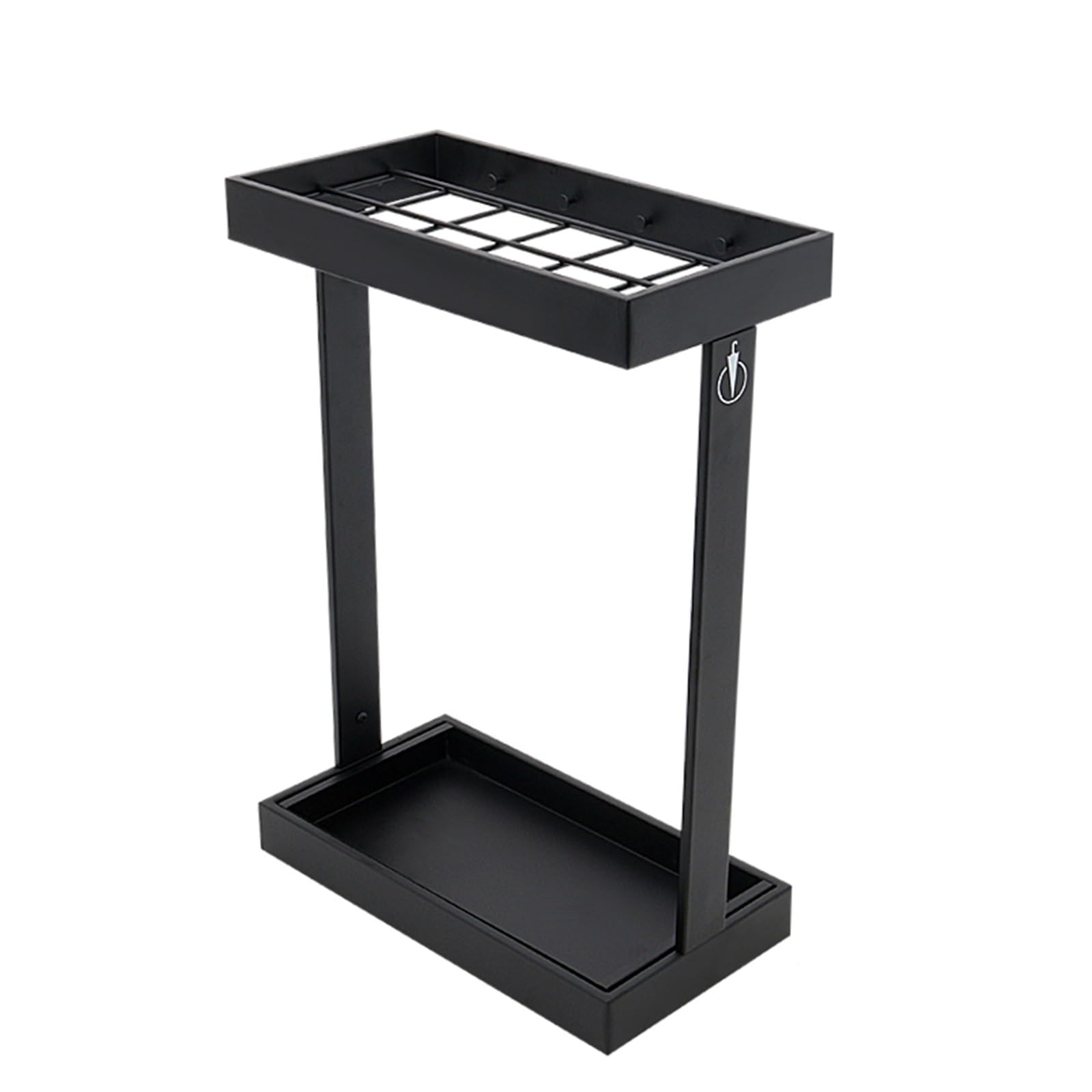 Porte-parapluies d'intérieur de grande capacité support de rangement métal sur pied