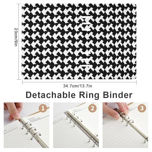Cuaderno de 6 anillas A5 plano con cubierta duradera recargable 2
