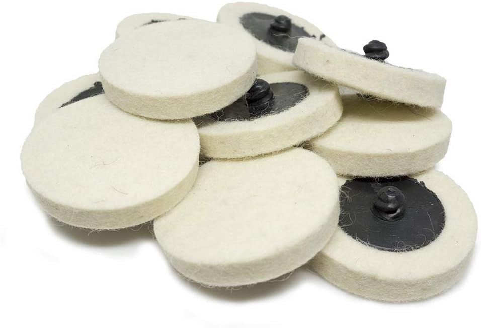 Benchmark Abrasives 2 Inch Sanding Discs Felt Quick Change Wool Buffing Pad for Drill & Die Grinder - Surface Conditioning Tool for Deburring, Polishing, Buffing Polishing Wheel for Drill - 10 Pack