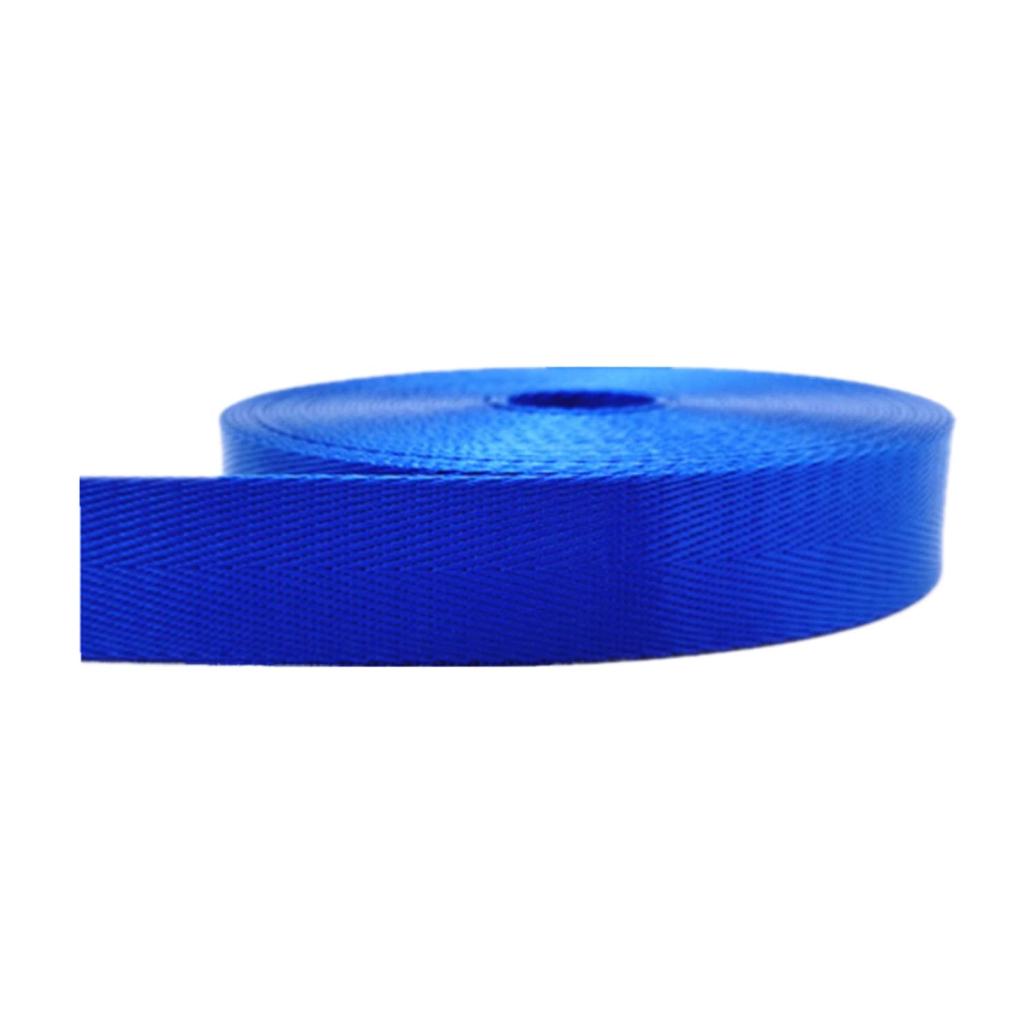 dfEDRd Webbing, Nylon Band Herringbone Twill Multicolor Multiple Sizes(Blu,25mm/10 yard)