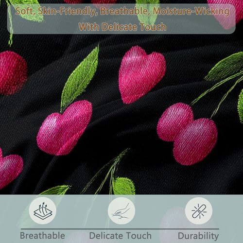Edredón de frutas 135 x 200 cm juego de cama estampado con 2 fundas de almohada 7