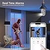 WESECUU Light Bulb Security Camera -5G& 2.4GHz WiFi 2K Security Cameras Wireless Outdoor Motion Detection and Alarm,Two-Way Talk,Color Night Vision,Human Detection, Bulb Camera Compatible with Alexa #4
