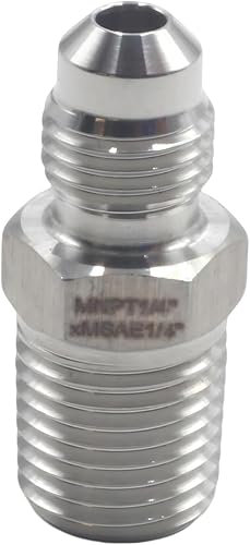 HFS (R) 14 "NPT macho a 14" SAE Macho Flare Tubing Adapter Manguera Conector Accesorios de tubería de acero inoxidable 304