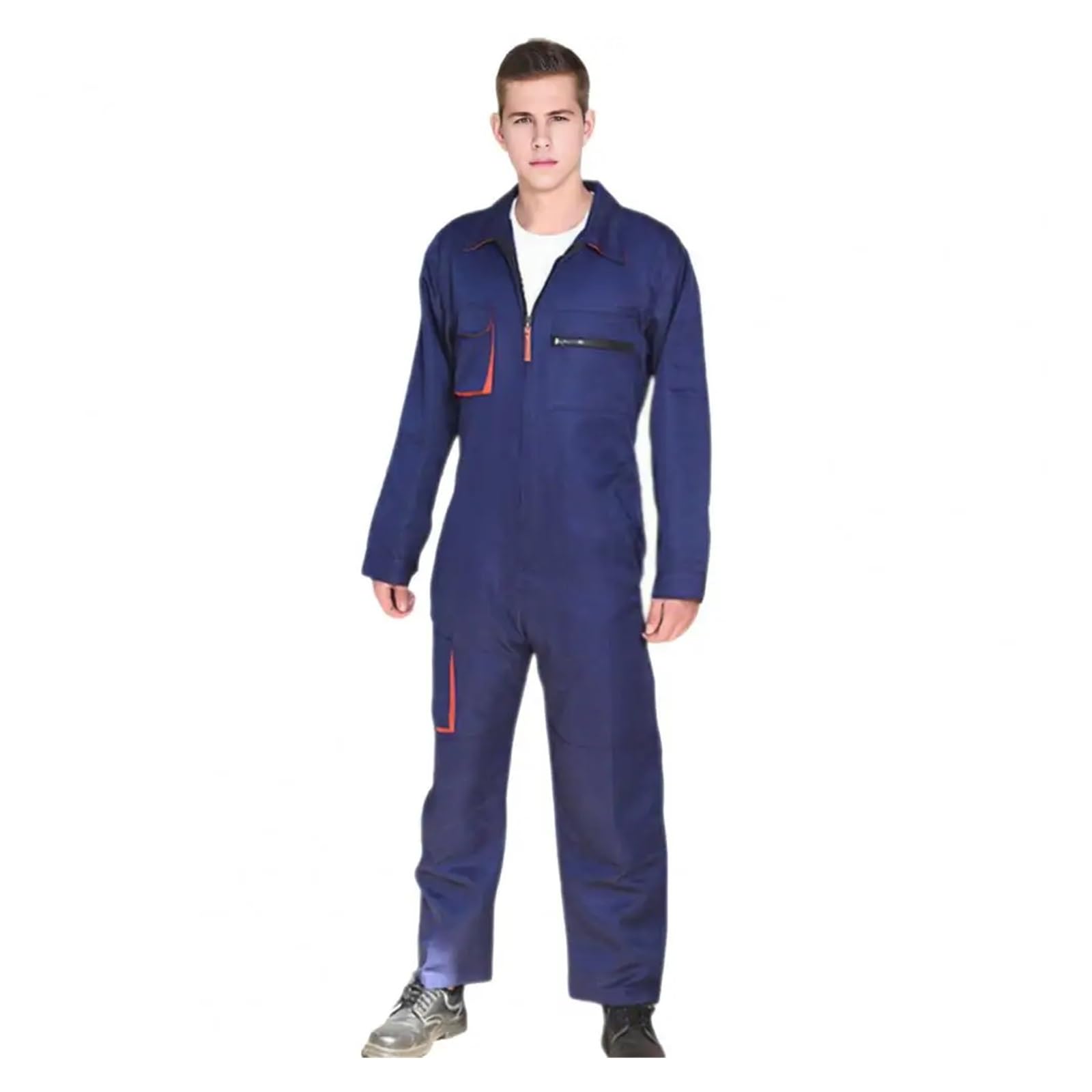 Mono de Trabajo con Cremallera for Hombre, Mono for Taller reparación automóviles, Uniforme Holgado, Ropa Calle para Talleres Mecánicos