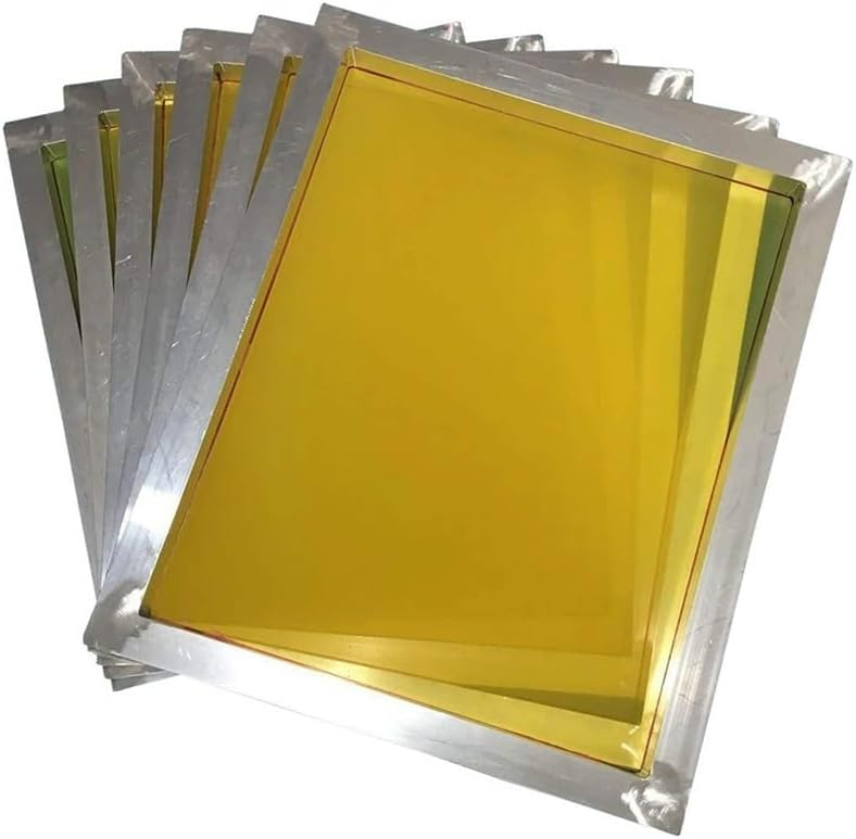 YECOLDMS 6PCS Aluminum Silk Screen Printing Frames with 80T-165T Polyester Mesh for DIY, PCB, and Textile Projects(30x40cmx100Tx250mesh)