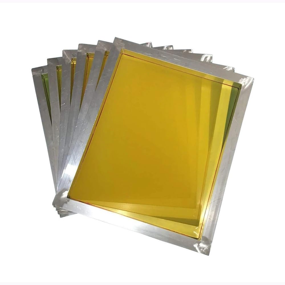 6 szt. aluminiowych do sitodruku z siatką poliestrową 80T-165T do projektów DIY, PCB i tekstylnych(25x35cmx90Tx230mesh)