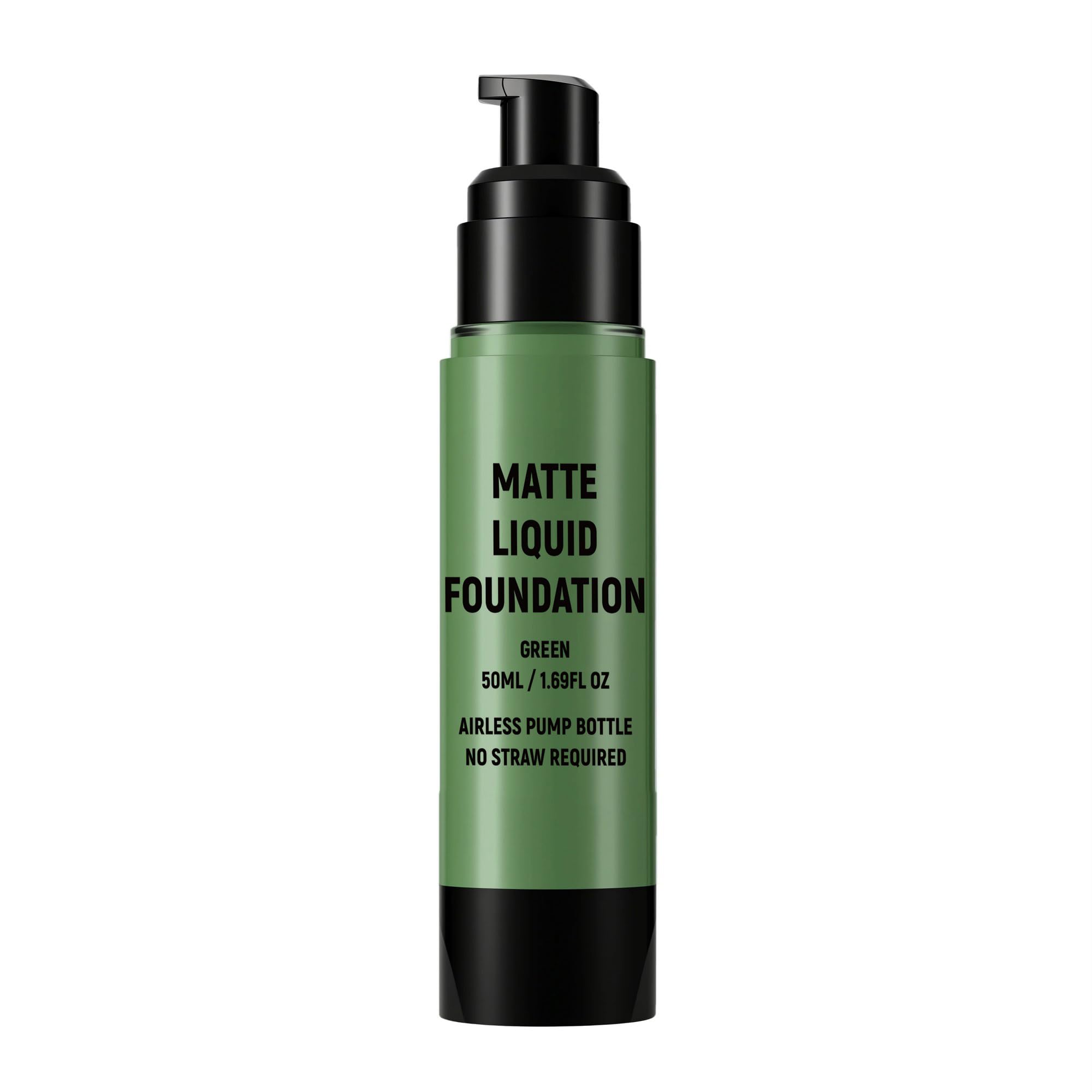 Green Face Paint, Liquid Makeup Foundation, Flawless & Full Coverage Demi Matte Finish, Professional Body Paint For Halloween Cosplay, Wicked Witch, Elphaba, Ogre, Grinch, Shrek SFX Make up
