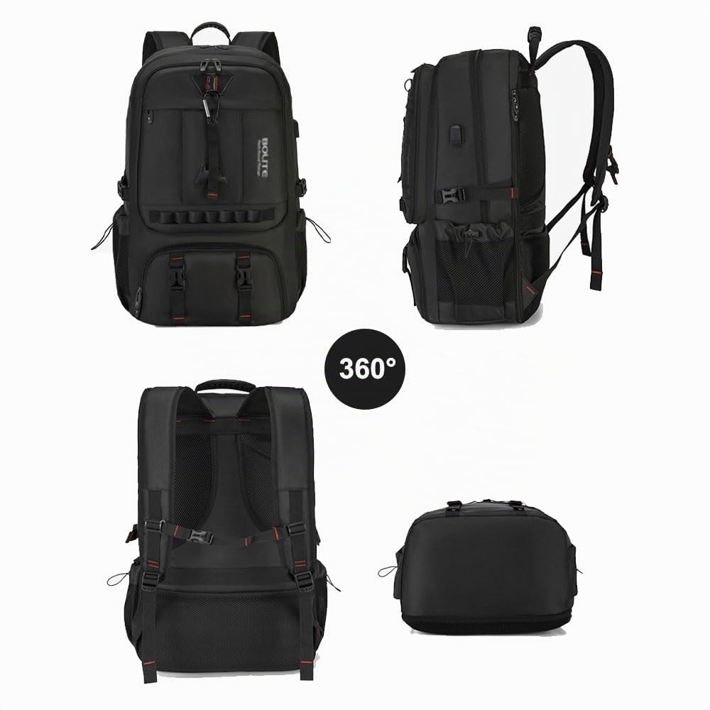 Sac a Dos Homme Travail, Extensible 60L 80L Sac a Dos Ordinateur, Sac a Dos Voyage Cabine Avion, Sacs à Dos pour Ordinateur Portable,Sac Ordinateur Homme