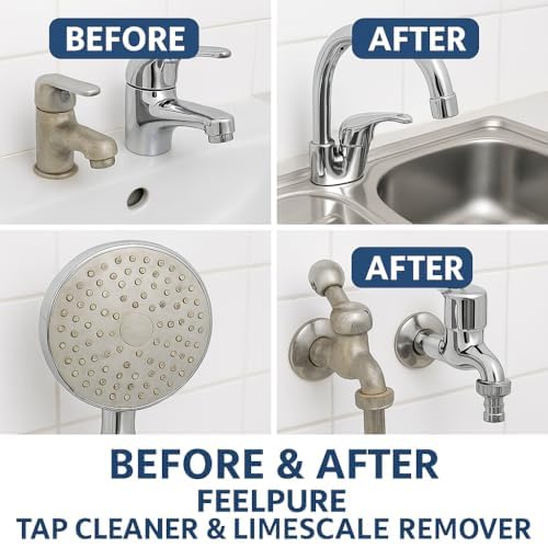 Image of Tap-Shower & Limescale Remover -500 ml | Descaler Liquid | Instantly Removes Stains | Cleans in 60 seconds | Non-Toxic | Shine like New | Suitable for Bathroom, Taps, Showers,Tiles, Mirrors