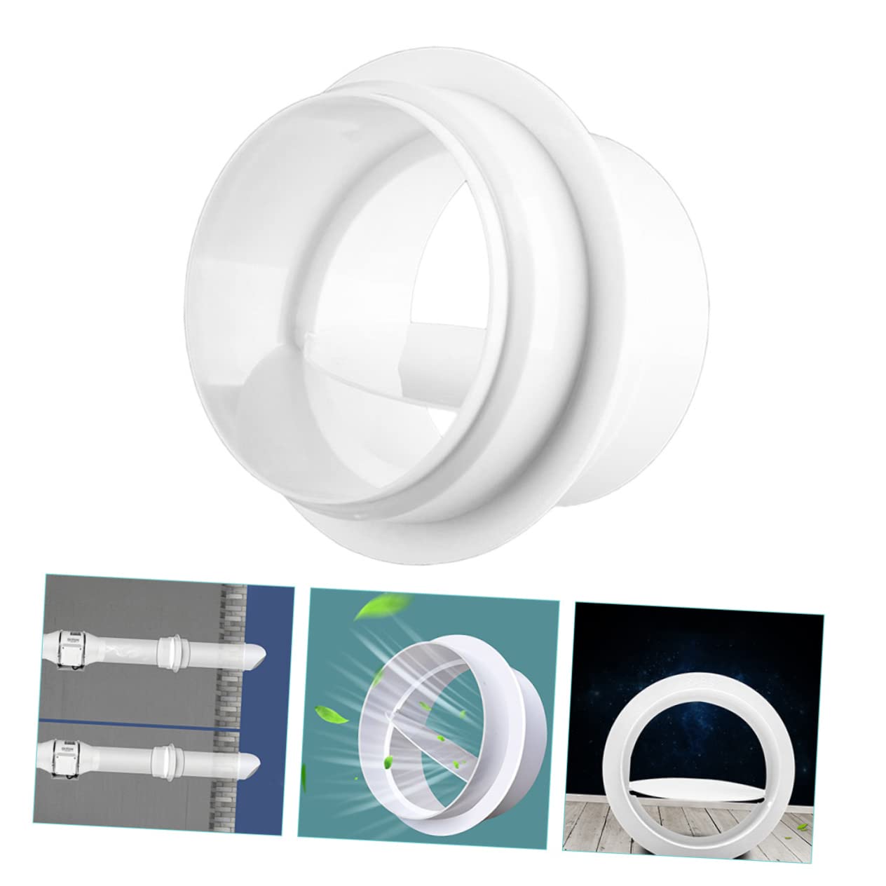 NUOBESTY 5 Stück Duct Connector für Klimaanlagen Rückflussverhinderer Luftstromventil für Kühlanlagen Installieren