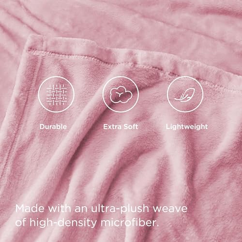 Image of Harleen Blankets, 250 GSM Super Soft Flannel Cozy Blankets for Single Bed, Washable Lightweight Blanket for Couch Sofa Bed Office, Warm Plush Blankets for All Season (Dark Pink, Double)