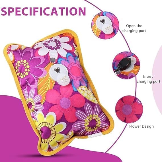 Image of SR Hot Water Bag Heating Pad Electric for Pain Relief Electric Heating Pad for Back Pain (Multicolour)