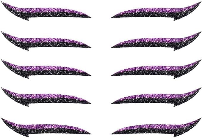 Eyeliner Stickers Glitter Adhesivos Reutilizables Ojos Rojo 15 Pares miniatura 1
