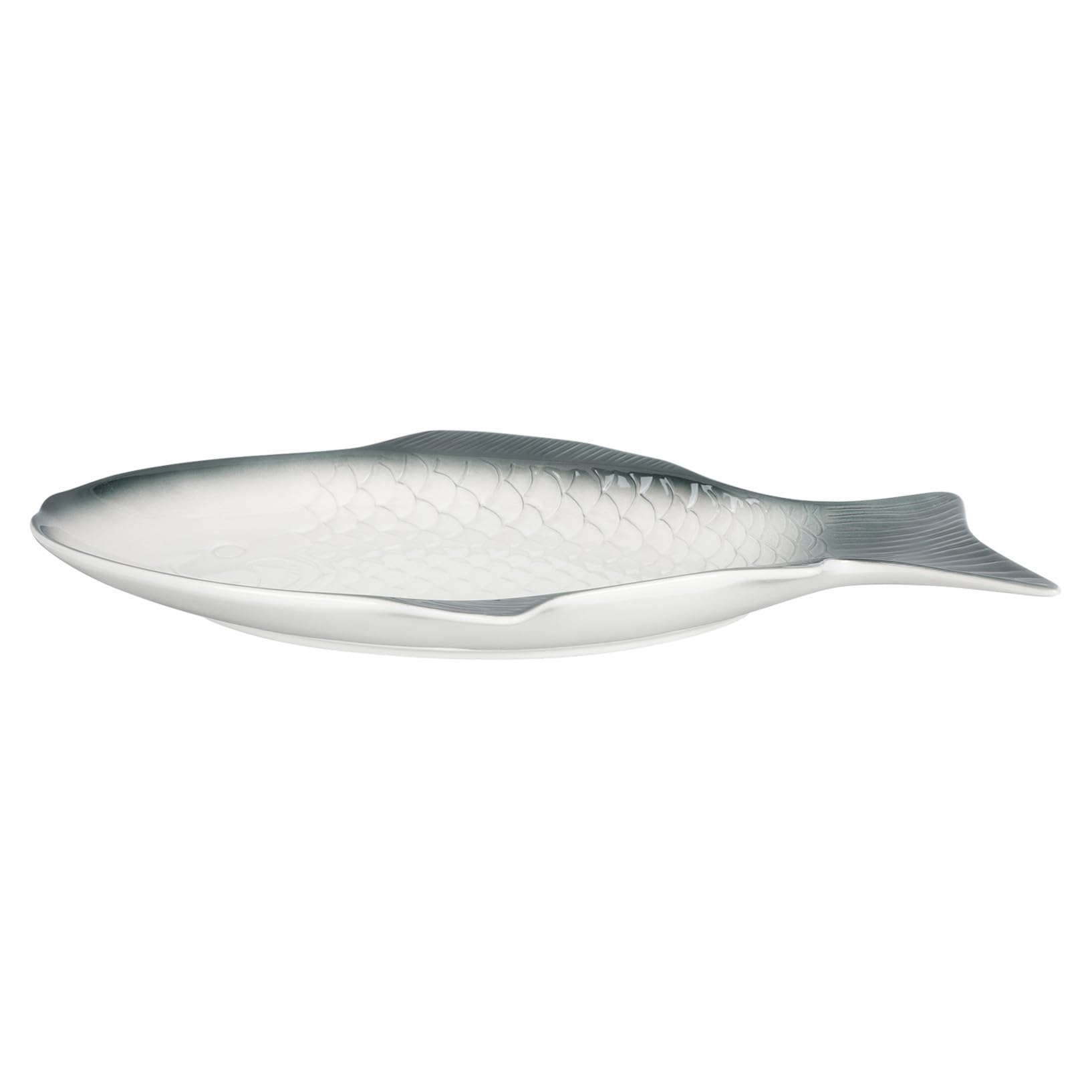 Bandeja Decorativa para Servir Pescado de Cerámica Forma de Pez, Elegante y Delicada para Aperitivos y Mariscos
