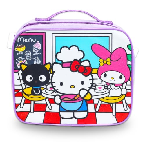 Sanrio Backpack with Lunch Box Set - Bundle of Hello Kitty, My Melody, Chococat Bag, Lunch Bag, Bottle, Tattoos, More | Hello Kitty School Supplies3