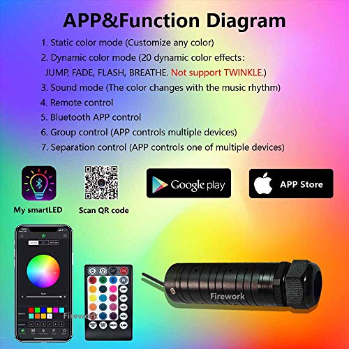 Car Use Bluetooth LED Fiber Optic Light Star Ceiling Kit, APP/Remote Controller Music Mode 6W RGB Starlight Headliner, 150pcs 0.03in 6.5ft - Thumbnail 3