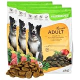 Lecker.Pet® | 12 kg Luna's Strauß mit Kartoffel & Apfel Hunde Trockenfutter Vollnahrung | Getreidefreie Trockenvollnahrung | Alleinfutter für Erwachsene Hunde | Nährstoffreiche Proteinquelle