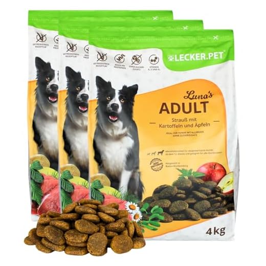 Lecker.Pet® 12 kg Luna's Strauß Trockenfutter