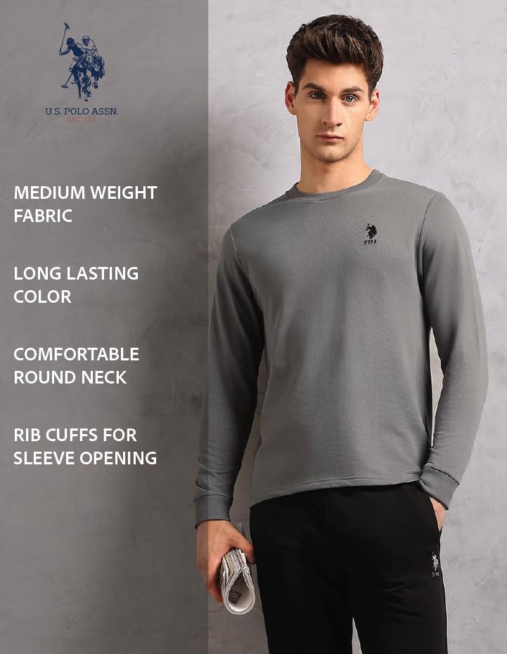 Image of U.S. Polo ASSN. Men's OEE14 Comfort Fit Solid Lounge T-Shirt