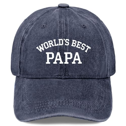 World’s Best Papa Hat Funny Dad Humor Trucker Cap Novelty Family Baseball Hat Father’s Day Birthday Snapback
