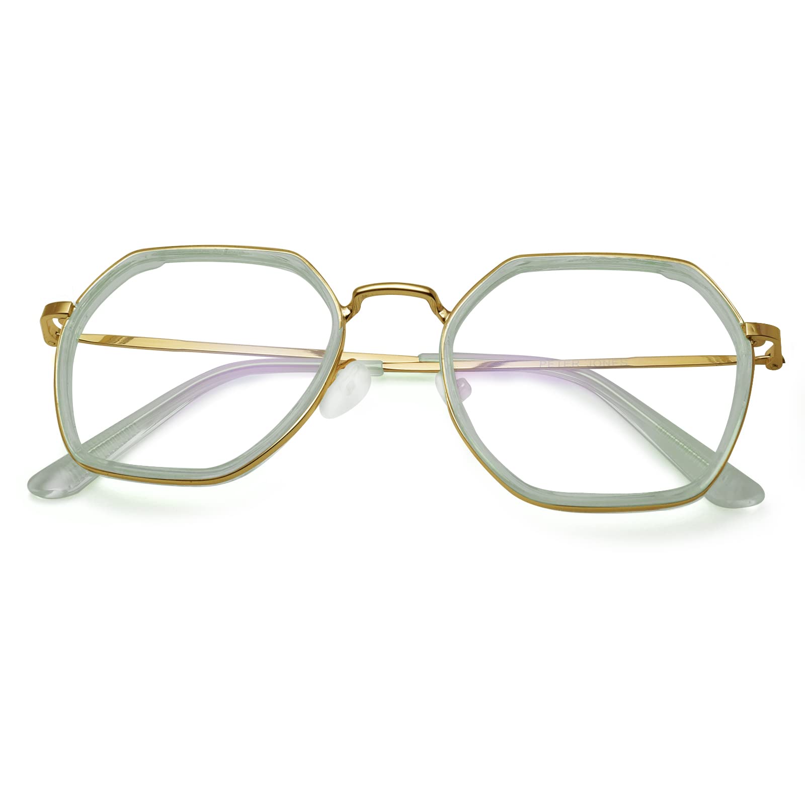 Peter Jones Grey Hexagon Unisex Medium Blue Light Blocking Computer Glasses (2051GT) (B0B3N4DQ97) Amazon Price History, Amazon Price Tracker