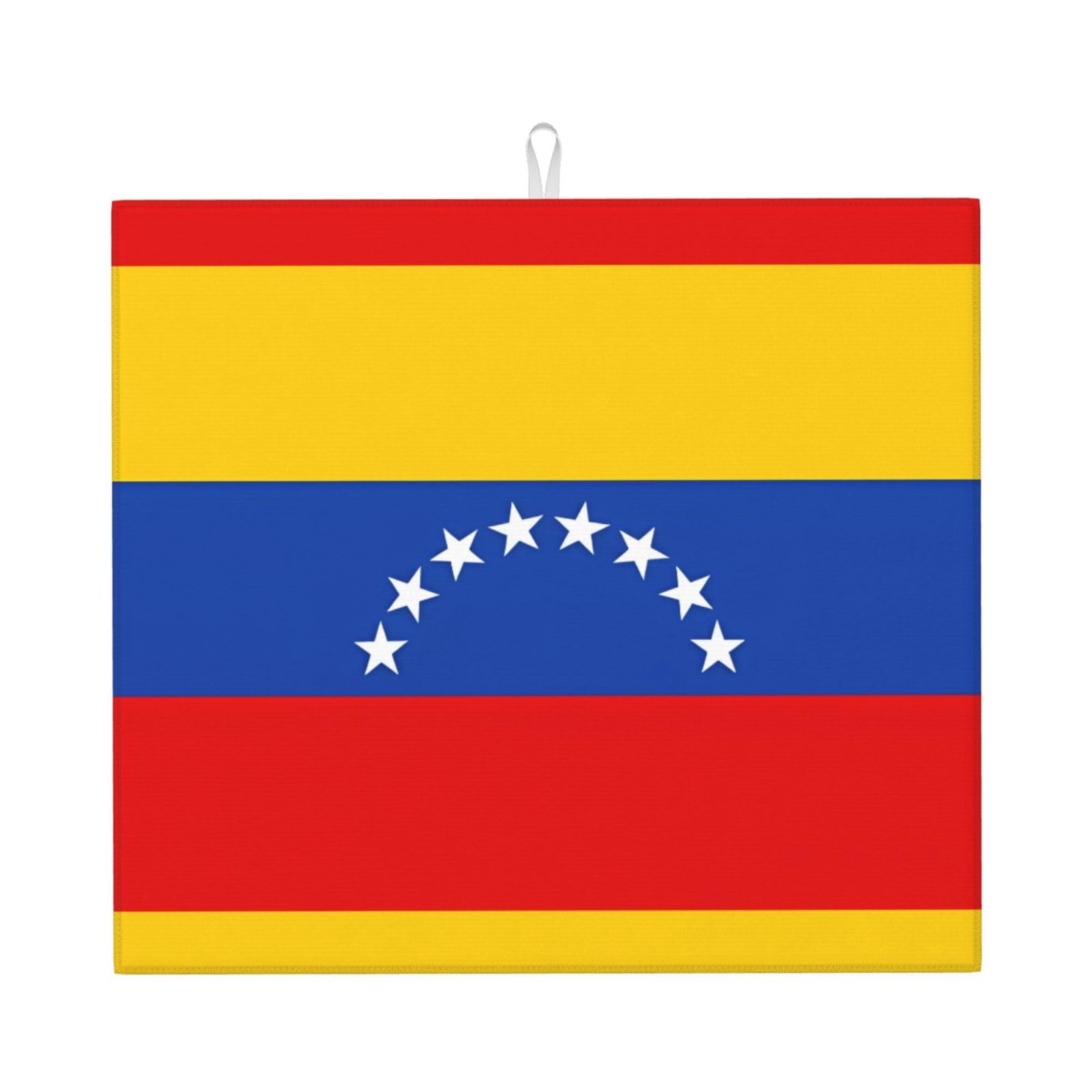 HJFCZH Flag of Venezuela Prints Kitchen Drying Mat – Absorbent Microfiber Throw for Dishes, Non-Slip Counter Cover, Quick-Drying Layer with Fade-Resistant Print