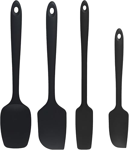 Miniatura 2 de Juego de utensilios de cocina de silicona de 4 piezas, resistentes al calor, juego de espátulas antiadherentes para cocinar y hornear, herramientas