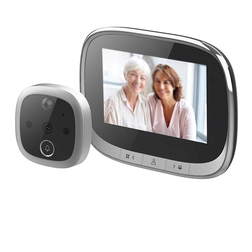 MOBYGKFY Electronic Door Viewer Bell IR Night Camera Photo Video Record Digital Smart Doorbell