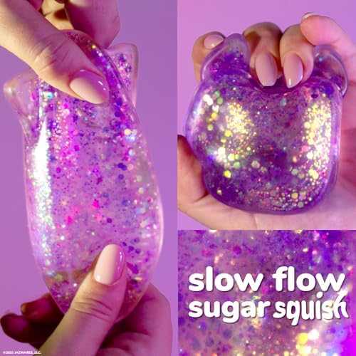 Original Squishmallows™ SLIMYGLOOP Purple Gelli Gels, Slow Rising Sensory Squeeze Toy with Glitter, Gel Filled Fidget Toys - 1